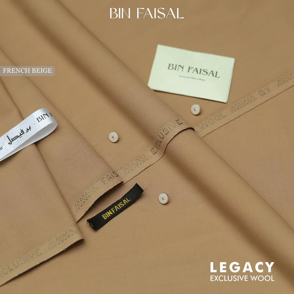 Legacy Exclusive Wool by Bin Faisal – Fine Winter Fabric - french beige